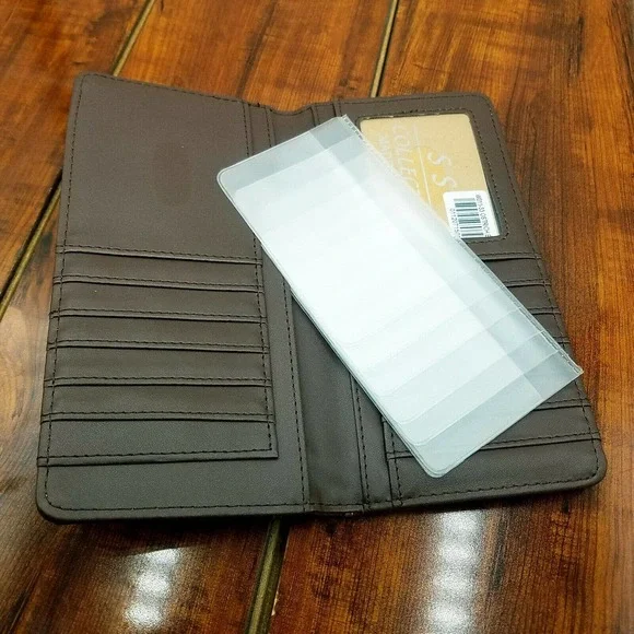 Longhorn Cowboy Western WALLET BifoldBrown7 x 3.5 inches Ostrichte…